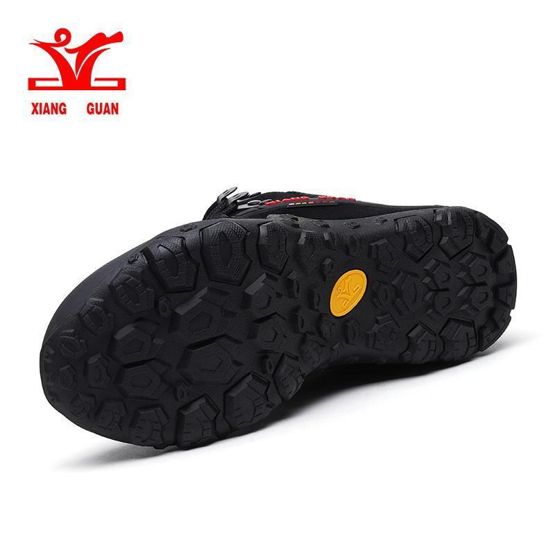Xiang Guan Man High Top Brand Hiking Shoes Outdoor Boots Hiking Trekking-XIANGGUAN Official Store-N82287 men grey-6.5-Bargain Bait Box