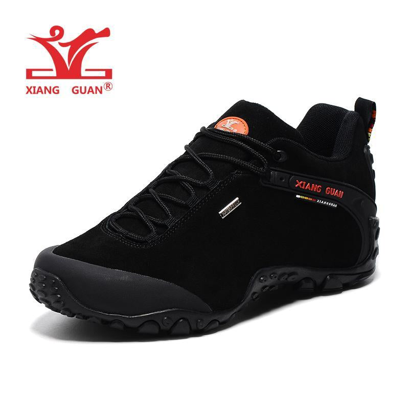Xiang Guan Man Hiking Shoes For Men Suede Athletic Trekking Boots Black-MR .GUO Store-Black-6-Bargain Bait Box
