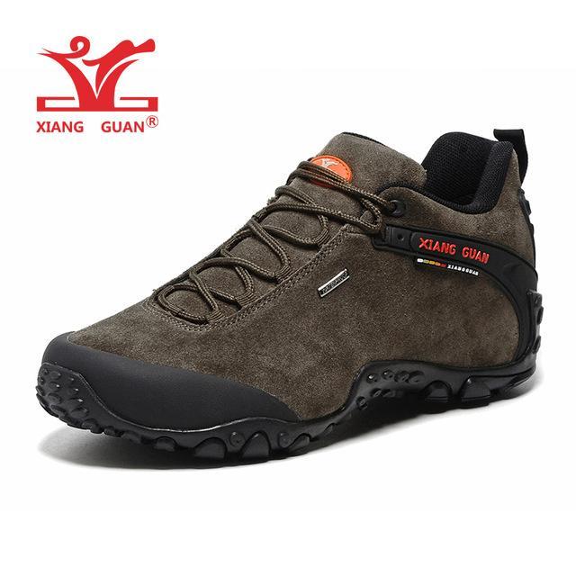 Xiang Guan Man Hiking Shoes For Men Suede Athletic Trekking Boots Black-MR .GUO Store-Dark Brown-6-Bargain Bait Box