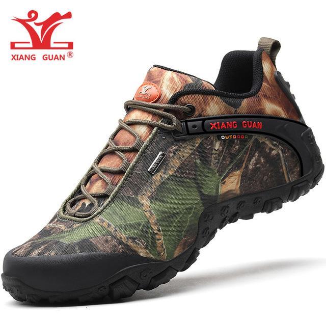 Xiang Guan Man Hiking Shoes Men Waterproof Trekking Boots Black Camouflage Sport-MR .GUO Store-Forest Camouflage-4-Bargain Bait Box