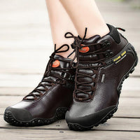 Xiang Guan Man Hiking Shoes Outdoor Sneaker Climbing High Leather-XIANGGUAN Official Store-81998 brown-4-Bargain Bait Box