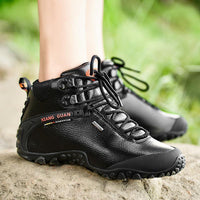 Xiang Guan Man Hiking Shoes Outdoor Sneaker Climbing High Leather-XIANGGUAN Official Store-81998 brown-4-Bargain Bait Box