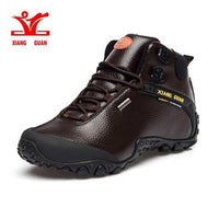 Xiang Guan Man Hiking Shoes Outdoor Sneaker Climbing High Leather-XIANGGUAN Official Store-81998 Coffee-4-Bargain Bait Box