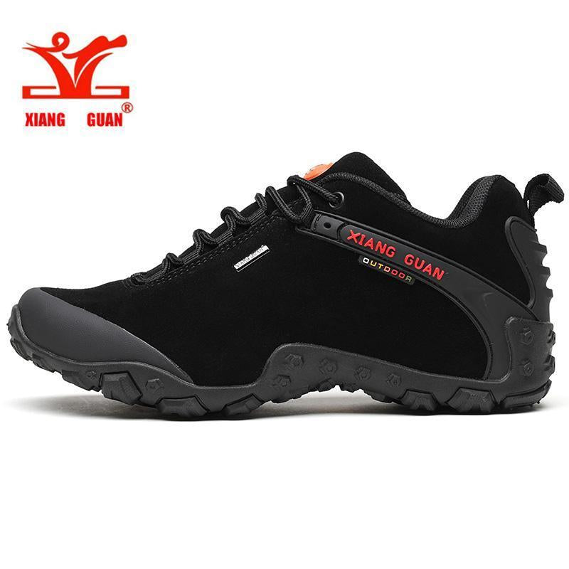 Xiang Guan Man Outdoor Hiking Shoes Slip Resistant Windproof Hiking Sneaker-XIANGGUAN Official Store-N81285 man black-6.5-Bargain Bait Box