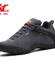 Xiang Guan Man Outdoor Hiking Shoes Slip Resistant Windproof Hiking Sneaker-XIANGGUAN Official Store-N81285 man grey-6.5-Bargain Bait Box