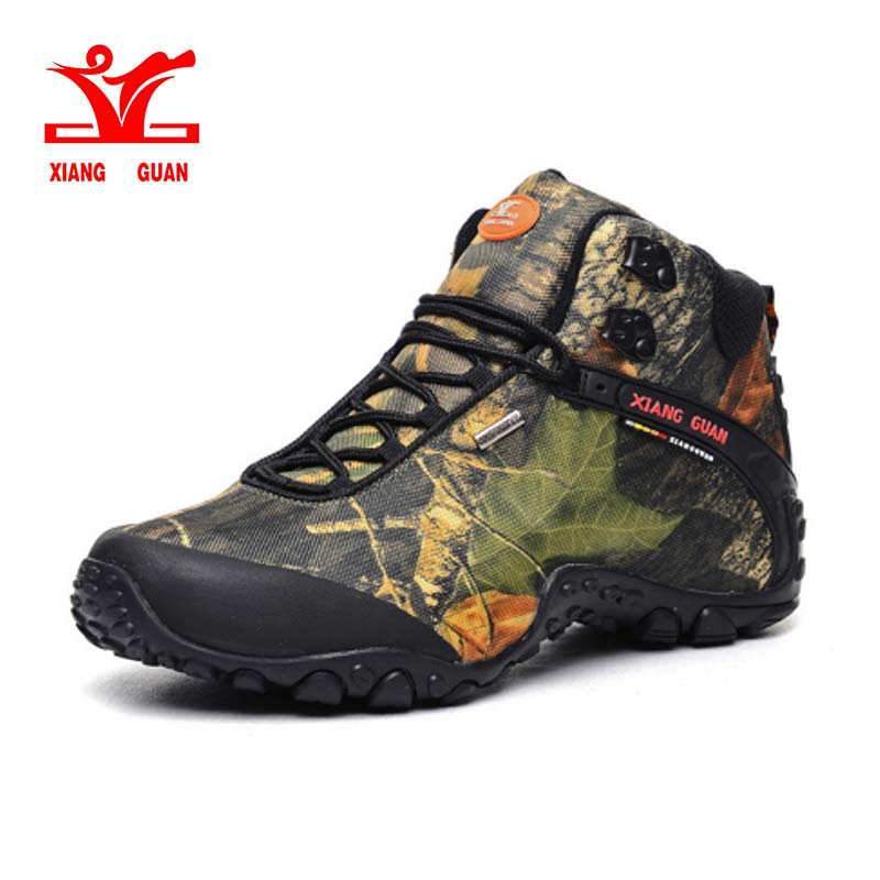 Xiang Guan Man Outdoor Shoes Camouflage Water Resistant Breathable Hiking-XIANGGUAN Official Store-82289 COLORS black-4-Bargain Bait Box