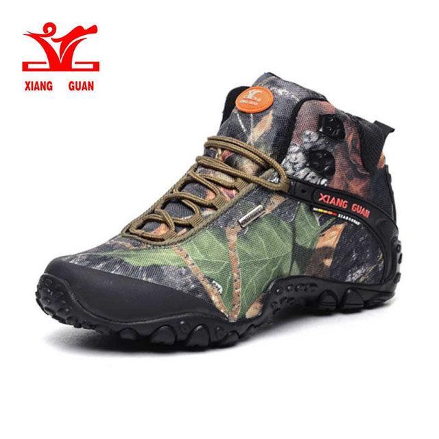 Xiang Guan Man Outdoor Shoes Camouflage Water Resistant Breathable Hiking-XIANGGUAN Official Store-82289 COLORS green-4-Bargain Bait Box