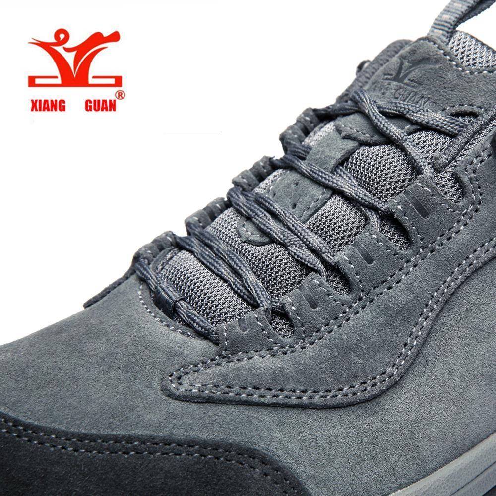 Xiang Guan Man Outdoor Sports Shoes Athletic Light Leather Waterproof-XIANGGUAN Official Store-92055 cyan blue-6-Bargain Bait Box