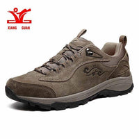 Xiang Guan Man Outdoor Sports Shoes Athletic Light Leather Waterproof-XIANGGUAN Official Store-92055 cyan blue-6-Bargain Bait Box