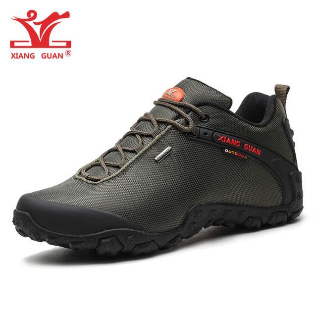 Xiang Guan Men Hiking Shoes Women Waterproof Trekking Boots Black Green-MR .GUO Store-Army Green-4-Bargain Bait Box