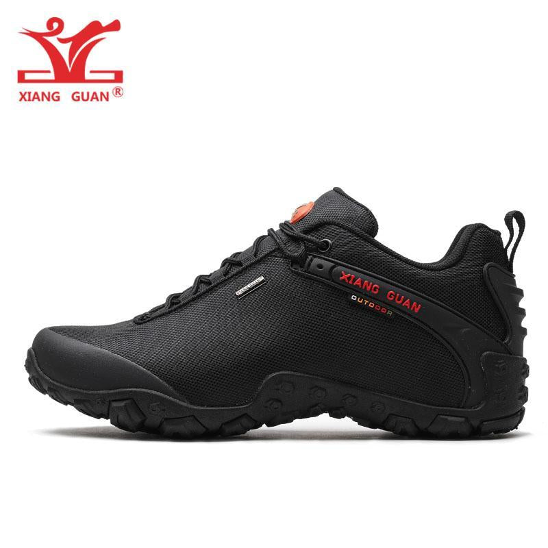 Xiang Guan Men Hiking Shoes Women Waterproof Trekking Boots Black Green-MR .GUO Store-Black-4-Bargain Bait Box