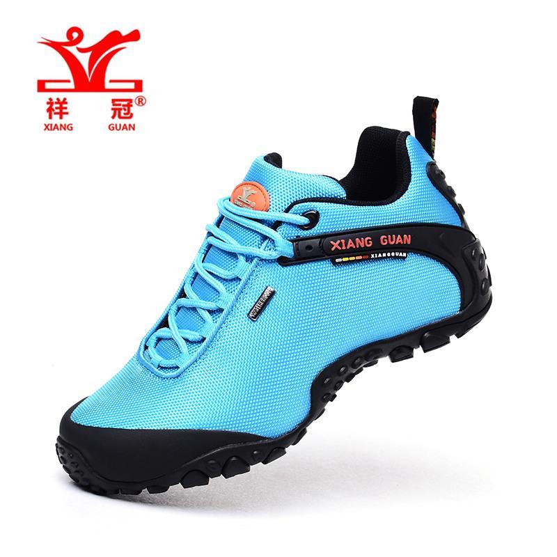Xiang Guan Woman Hiking Shoes Women Athletic Trekking Boots Red Zapatillas-MR .GUO Store-Baby Blue-4-Bargain Bait Box