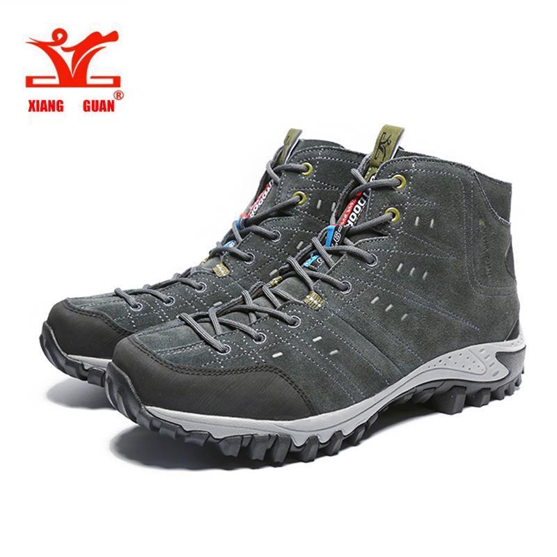 Xiangguan Man Hiking Boots Outdoor Sport Sneakers Suede Mountain Male Black-XIANGGUAN Official Store-9799 man black-6-Bargain Bait Box