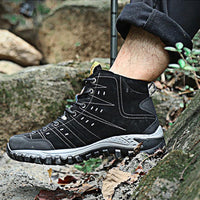 Xiangguan Man Hiking Boots Outdoor Sport Sneakers Suede Mountain Male Black-XIANGGUAN Official Store-9799 man black-6-Bargain Bait Box