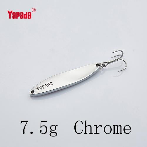 Yapada Spoon 003 Hyperbolic 7.5G/10G/15G/20G Treble Hook 53-70Mm Metal Spoon-yapada Official Store-Chrome 7 5g-Bargain Bait Box