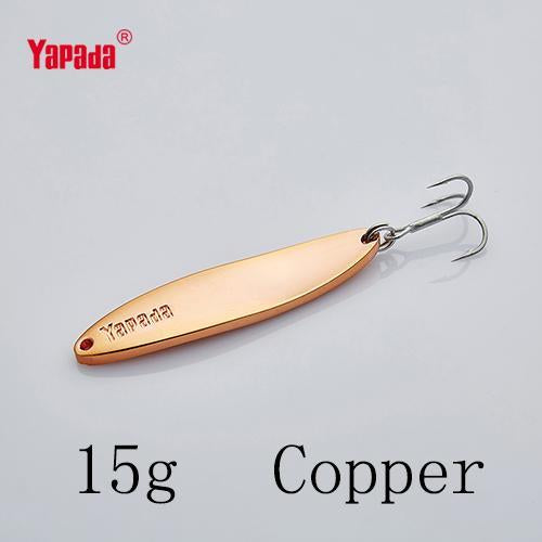 Yapada Spoon 003 Hyperbolic 7.5G/10G/15G/20G Treble Hook 53-70Mm Metal Spoon-yapada Official Store-Copper 15g-Bargain Bait Box
