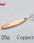 Yapada Spoon 003 Hyperbolic 7.5G/10G/15G/20G Treble Hook 53-70Mm Metal Spoon-yapada Official Store-Copper 20g-Bargain Bait Box