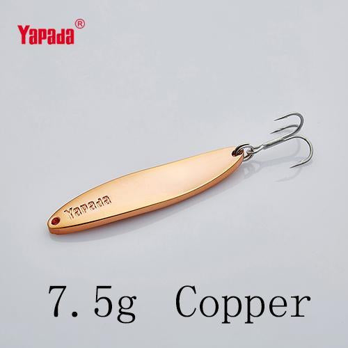 Yapada Spoon 003 Hyperbolic 7.5G/10G/15G/20G Treble Hook 53-70Mm Metal Spoon-yapada Official Store-Copper 7 5g-Bargain Bait Box