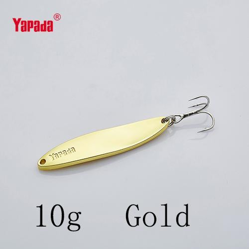 Yapada Spoon 003 Hyperbolic 7.5G/10G/15G/20G Treble Hook 53-70Mm Metal Spoon-yapada Official Store-Gold 10g-Bargain Bait Box