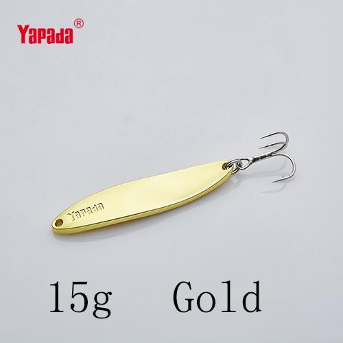 Yapada Spoon 003 Hyperbolic 7.5G/10G/15G/20G Treble Hook 53-70Mm Metal Spoon-yapada Official Store-Gold 15g-Bargain Bait Box