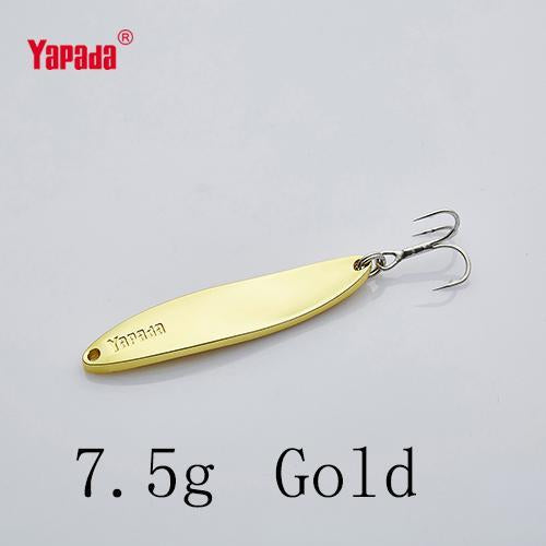 Yapada Spoon 003 Hyperbolic 7.5G/10G/15G/20G Treble Hook 53-70Mm Metal Spoon-yapada Official Store-Gold 7 5g-Bargain Bait Box
