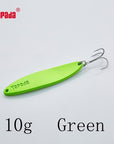 Yapada Spoon 003 Hyperbolic 7.5G/10G/15G/20G Treble Hook 53-70Mm Metal Spoon-yapada Official Store-Green 10g-Bargain Bait Box