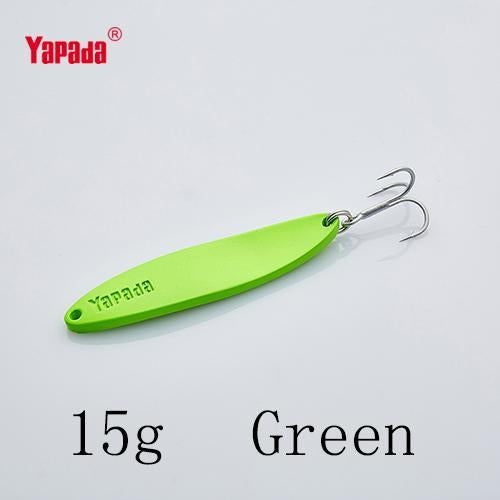 Yapada Spoon 003 Hyperbolic 7.5G/10G/15G/20G Treble Hook 53-70Mm Metal Spoon-yapada Official Store-Green 15g-Bargain Bait Box