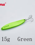 Yapada Spoon 003 Hyperbolic 7.5G/10G/15G/20G Treble Hook 53-70Mm Metal Spoon-yapada Official Store-Green 15g-Bargain Bait Box