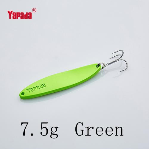 Yapada Spoon 003 Hyperbolic 7.5G/10G/15G/20G Treble Hook 53-70Mm Metal Spoon-yapada Official Store-Green 7 5g-Bargain Bait Box