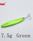 Yapada Spoon 003 Hyperbolic 7.5G/10G/15G/20G Treble Hook 53-70Mm Metal Spoon-yapada Official Store-Green 7 5g-Bargain Bait Box