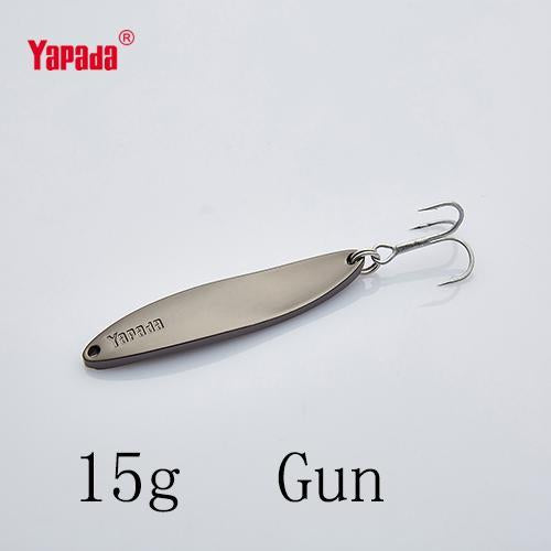 Yapada Spoon 003 Hyperbolic 7.5G/10G/15G/20G Treble Hook 53-70Mm Metal Spoon-yapada Official Store-Gun 15g-Bargain Bait Box