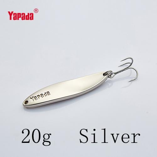 Yapada Spoon 003 Hyperbolic 7.5G/10G/15G/20G Treble Hook 53-70Mm Metal Spoon-yapada Official Store-Silver 20g-Bargain Bait Box