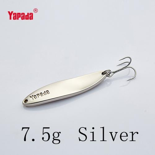 Yapada Spoon 003 Hyperbolic 7.5G/10G/15G/20G Treble Hook 53-70Mm Metal Spoon-yapada Official Store-Silver 7 5g-Bargain Bait Box
