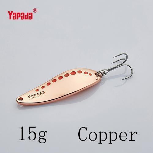 Yapada Spoon 004 Leech 7.5G/10G/15G/20G Treble Hook 50Mm/55Mm/60Mm/65Mm Metal-yapada Official Store-Copper 15g-Bargain Bait Box