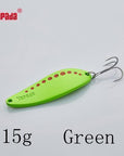 Yapada Spoon 004 Leech 7.5G/10G/15G/20G Treble Hook 50Mm/55Mm/60Mm/65Mm Metal-yapada Official Store-Green 15g-Bargain Bait Box