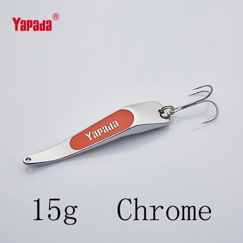 Yapada Spoon 005 Backlight 10G/15G/20G/25G Treble Hook 59Mm/66Mm/74Mm/80Mm-yapada Official Store-Chrome 15g-Bargain Bait Box