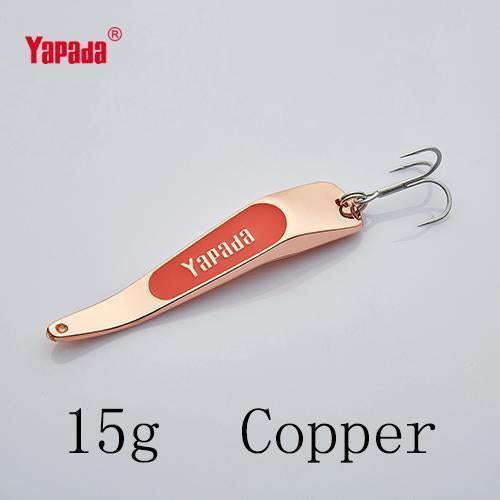 Yapada Spoon 005 Backlight 10G/15G/20G/25G Treble Hook 59Mm/66Mm/74Mm/80Mm-yapada Official Store-Copper 15g-Bargain Bait Box