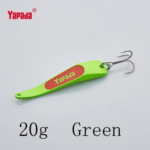 Yapada Spoon 005 Backlight 10G/15G/20G/25G Treble Hook 59Mm/66Mm/74Mm/80Mm-yapada Official Store-Green 20g-Bargain Bait Box