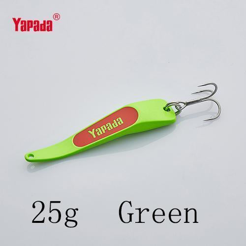 Yapada Spoon 005 Backlight 10G/15G/20G/25G Treble Hook 59Mm/66Mm/74Mm/80Mm-yapada Official Store-Green 25g-Bargain Bait Box