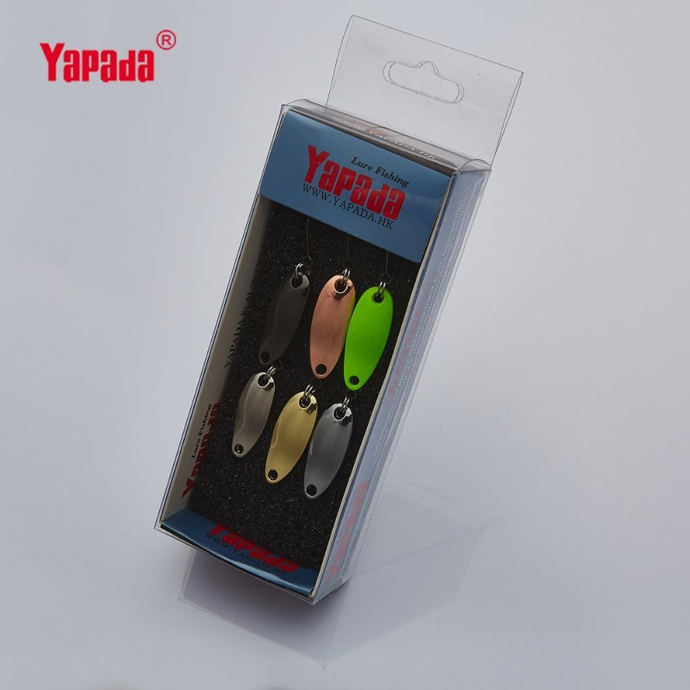 Yapada Spoon 006 Tinplate 1.5G-2G 6Piece/Lot Ring Eye Single Hook Multicolor-yapada Official Store-1 5g Multi 6 piece-Bargain Bait Box