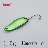 Yapada Spoon 006 Tinplate 1.5G/2G/2.5G/3.5G Colorful Owner Hook 24-32Mm-yapada Official Store-1 5g Emerald 4piece-Bargain Bait Box
