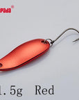 Yapada Spoon 006 Tinplate 1.5G/2G/2.5G/3.5G Colorful Owner Hook 24-32Mm-yapada Official Store-1 5g Red 4piece-Bargain Bait Box
