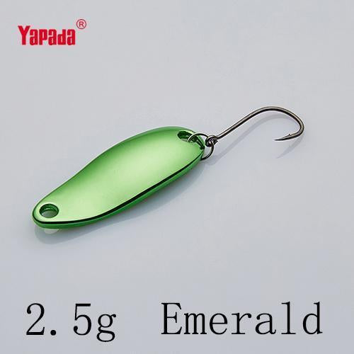 Yapada Spoon 006 Tinplate 1.5G/2G/2.5G/3.5G Colorful Owner Hook 24-32Mm-yapada Official Store-2 5g Emerald 4piece-Bargain Bait Box