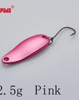 Yapada Spoon 006 Tinplate 1.5G/2G/2.5G/3.5G Colorful Owner Hook 24-32Mm-yapada Official Store-2 5g Pink 4piece-Bargain Bait Box