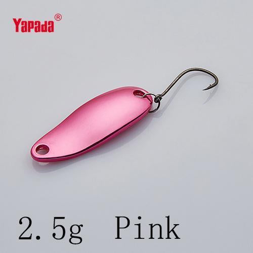 Yapada Spoon 006 Tinplate 1.5G/2G/2.5G/3.5G Colorful Owner Hook 24-32Mm-yapada Official Store-2 5g Pink 4piece-Bargain Bait Box