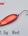 Yapada Spoon 006 Tinplate 1.5G/2G/2.5G/3.5G Colorful Owner Hook 24-32Mm-yapada Official Store-2 5g Red 4piece-Bargain Bait Box