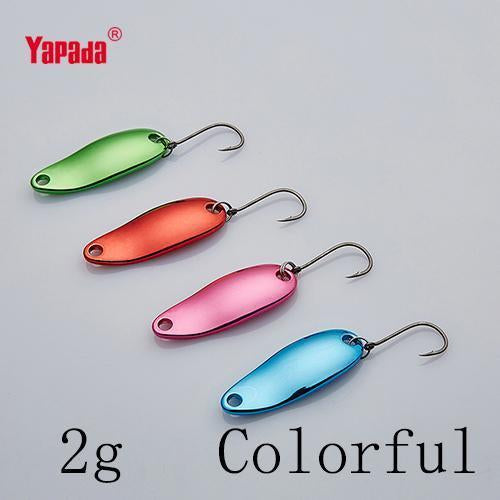 Yapada Spoon 006 Tinplate 1.5G/2G/2.5G/3.5G Colorful Owner Hook 24-32Mm-yapada Official Store-2g Colorful 4piece-Bargain Bait Box