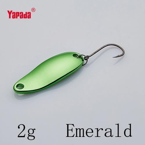Yapada Spoon 006 Tinplate 1.5G/2G/2.5G/3.5G Colorful Owner Hook 24-32Mm-yapada Official Store-2g Emerald 4piece-Bargain Bait Box