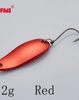 Yapada Spoon 006 Tinplate 1.5G/2G/2.5G/3.5G Colorful Owner Hook 24-32Mm-yapada Official Store-2g Red 4piece-Bargain Bait Box