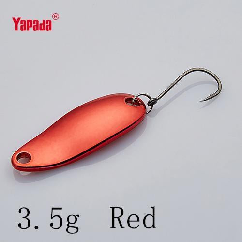 Yapada Spoon 006 Tinplate 1.5G/2G/2.5G/3.5G Colorful Owner Hook 24-32Mm-yapada Official Store-3 5g Red 4piece-Bargain Bait Box